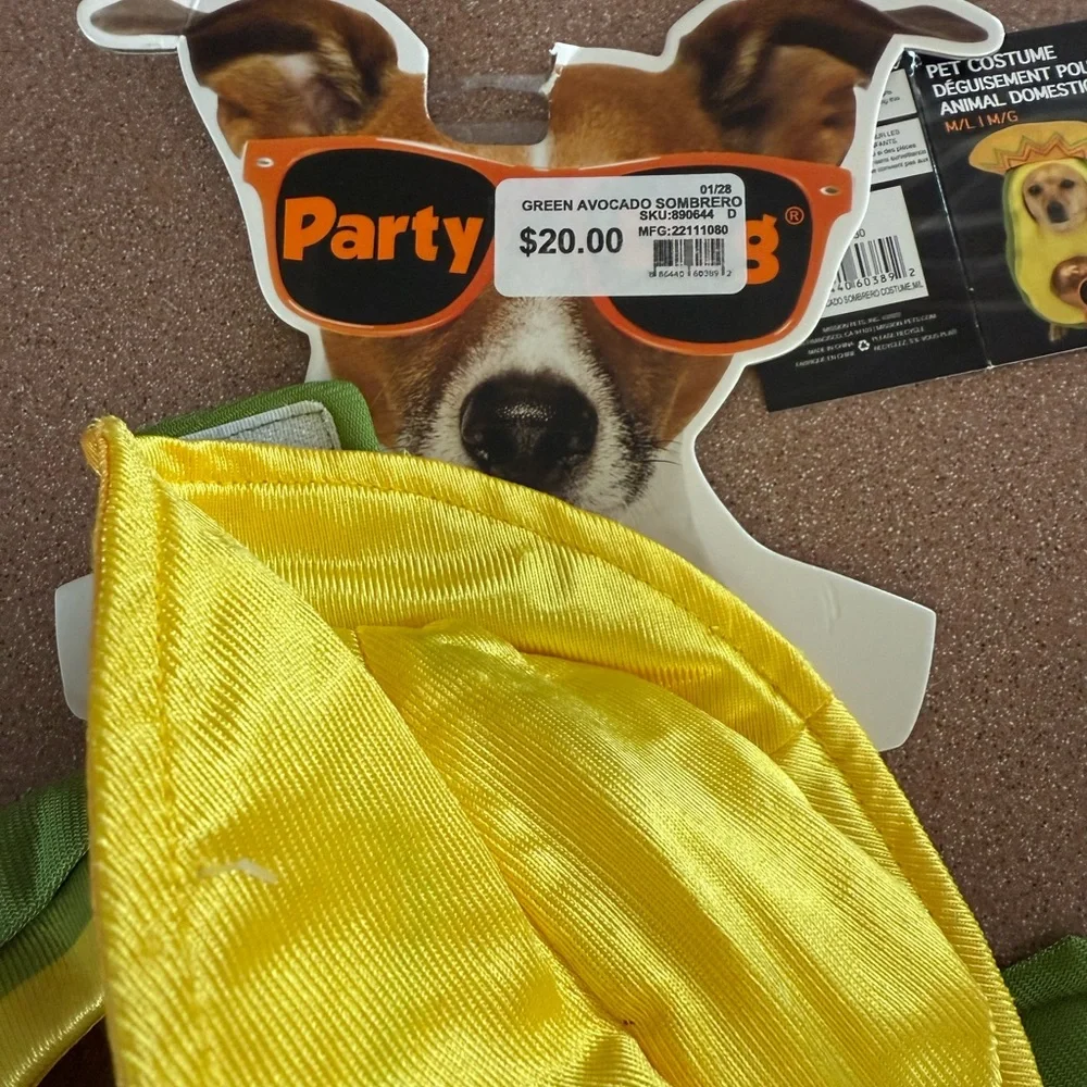 Party Dog Avocado Costume